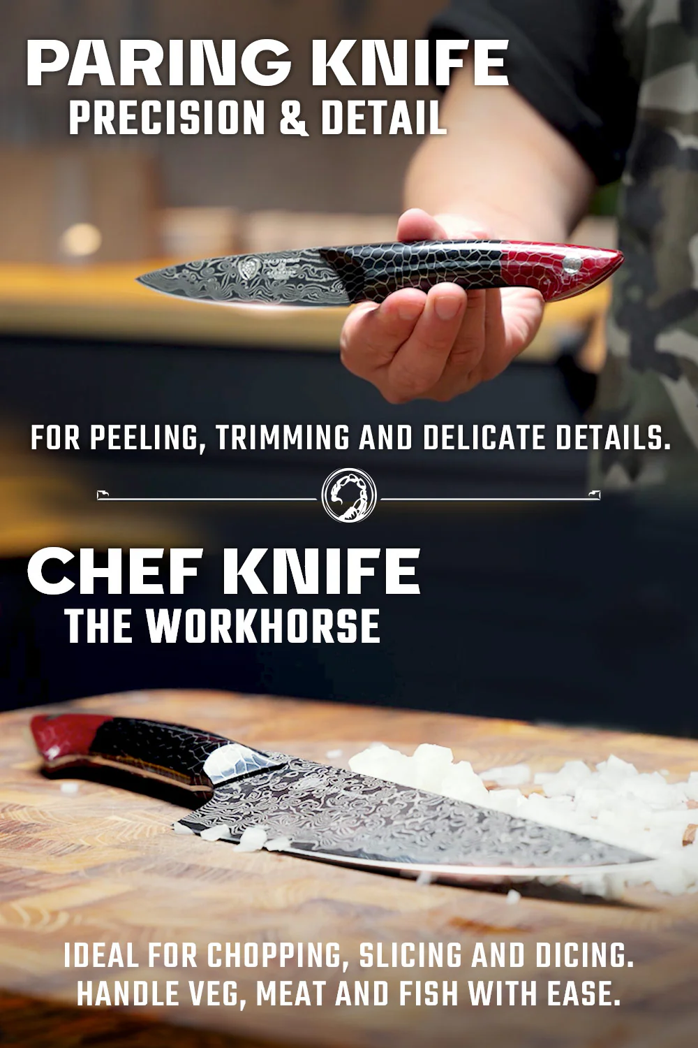 2 Piece Set | Chef Knife & Paring Knife | Scorpion Series | Dalstrong © - Image 4