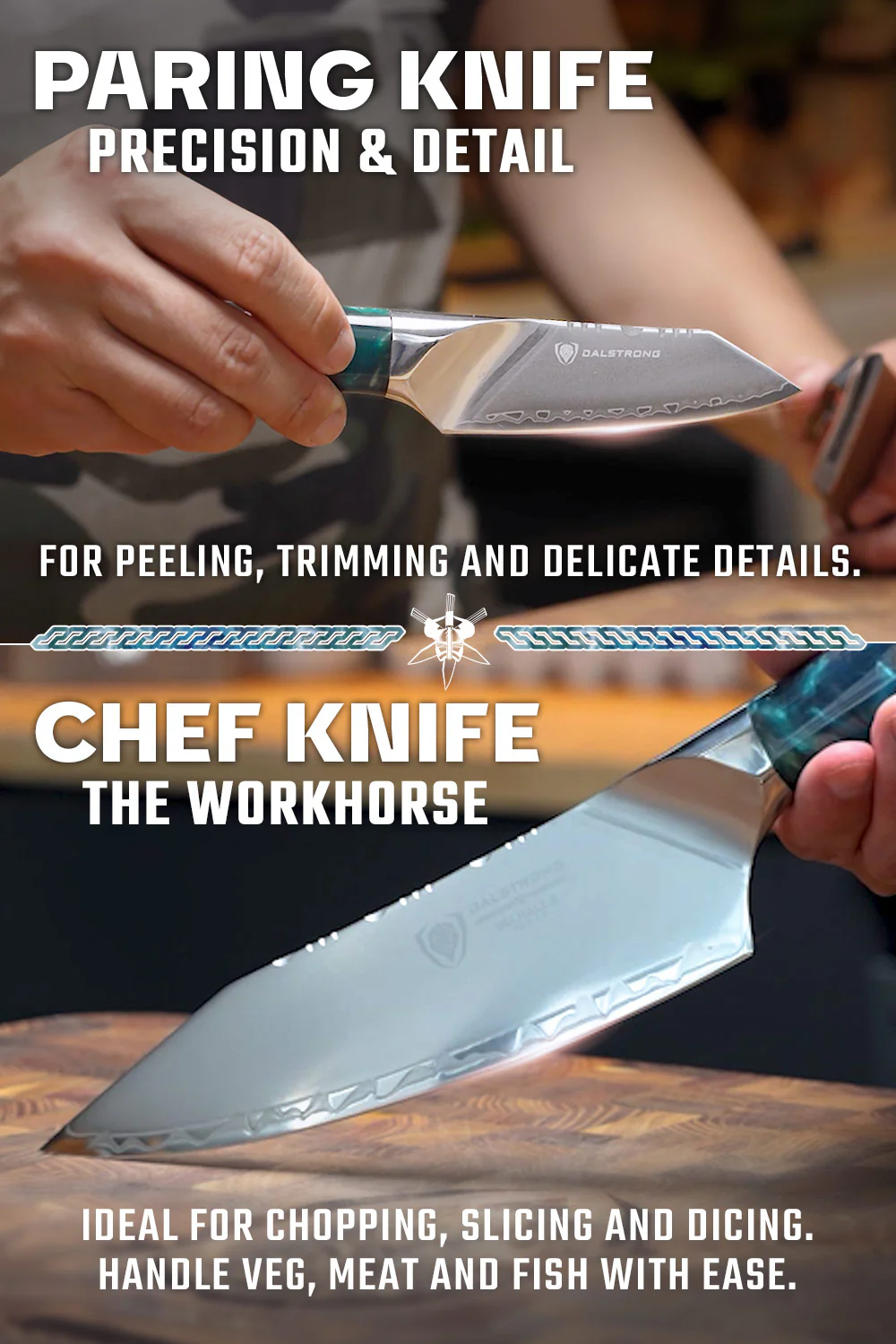 2 Piece Set | Chef Knife & Paring Knife | Valhalla Series | Dalstrong © - Image 4