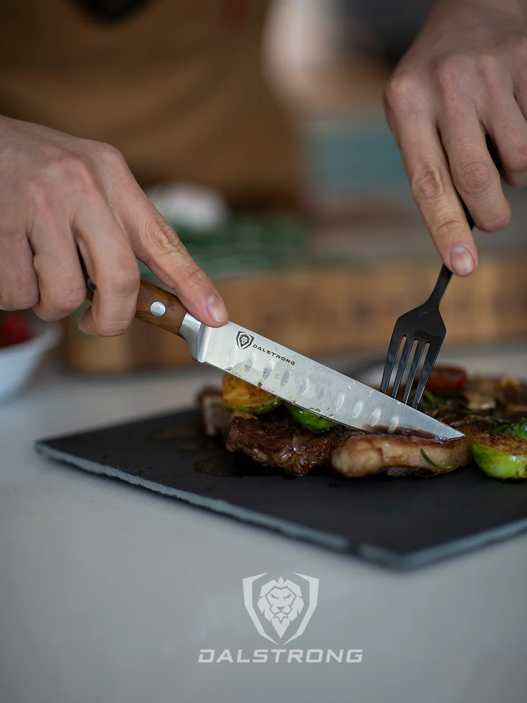 4-Piece Steak Knife Set 5" | Olive Wood Handle | Gladiator Series | Dalstrong © - Image 10