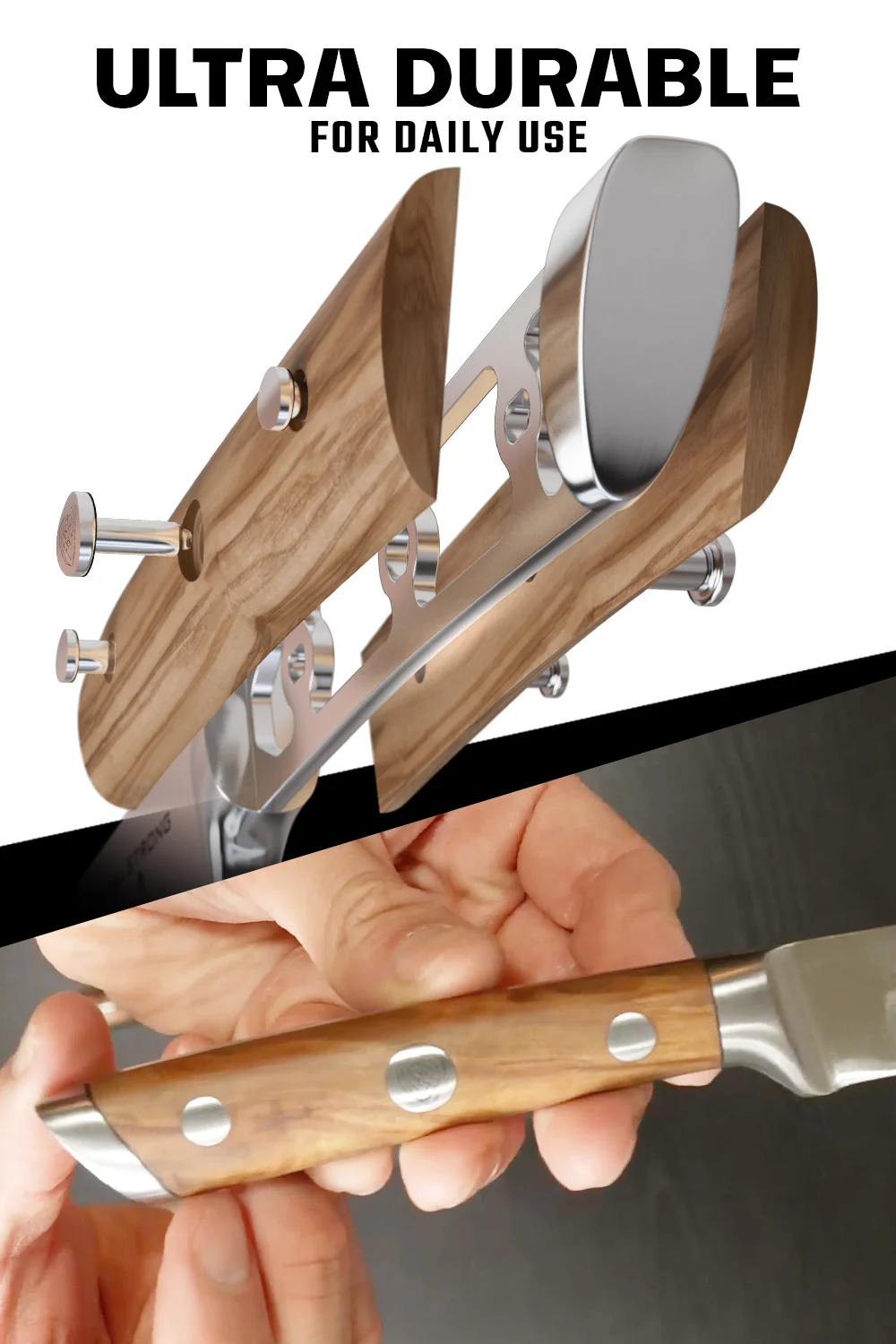 4-Piece Steak Knife Set 5" | Olive Wood Handle | Gladiator Series | Dalstrong © - Image 3