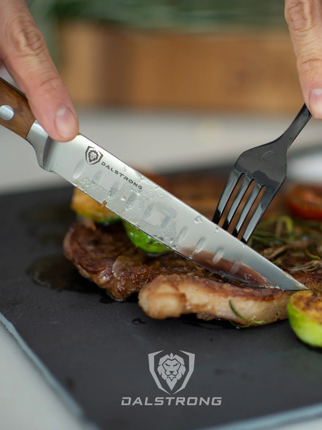 4-Piece Steak Knife Set 5" | Olive Wood Handle | Gladiator Series | Dalstrong © - Image 7