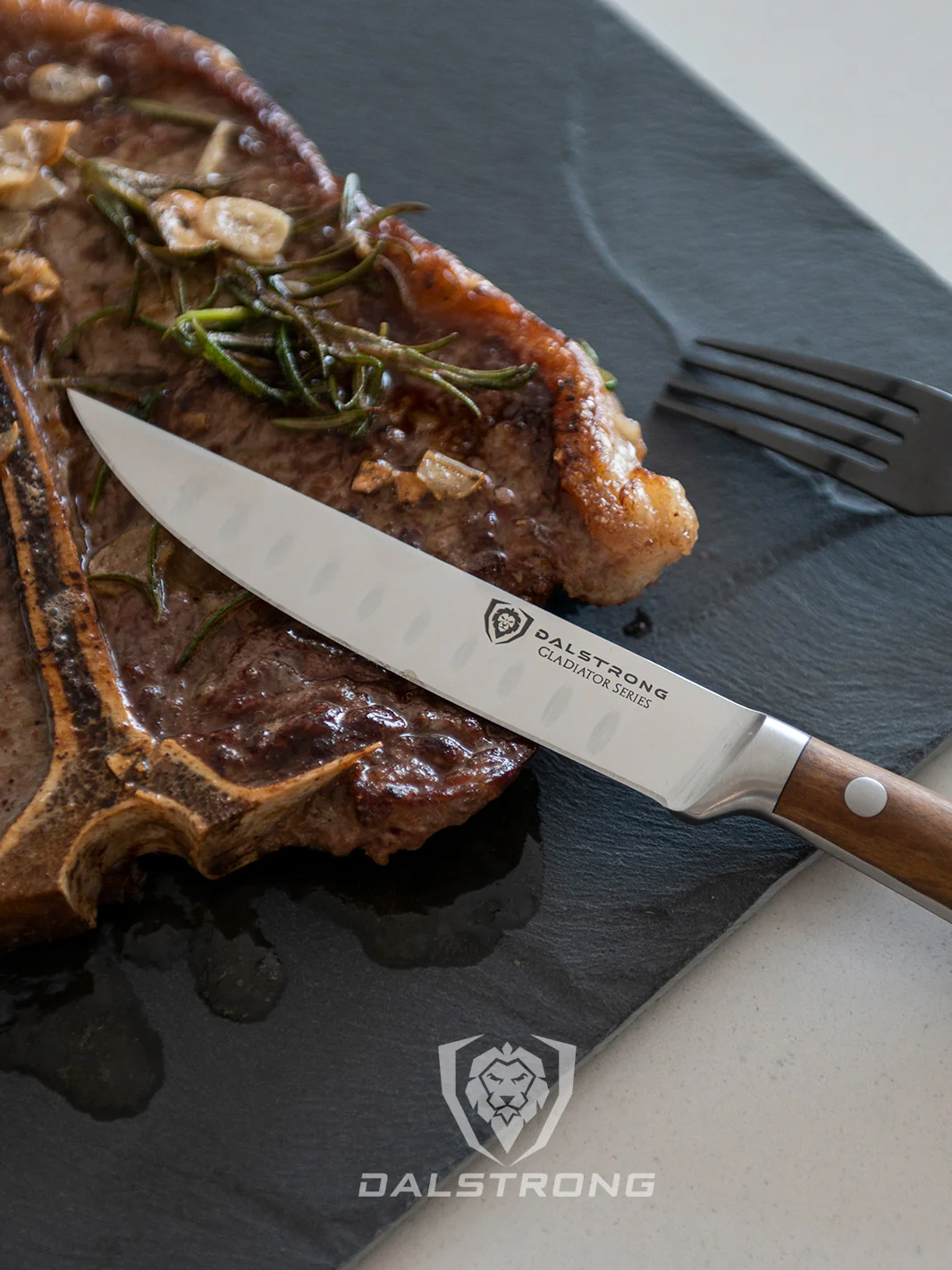 4-Piece Steak Knife Set 5" | Olive Wood Handle | Gladiator Series | Dalstrong © - Image 8