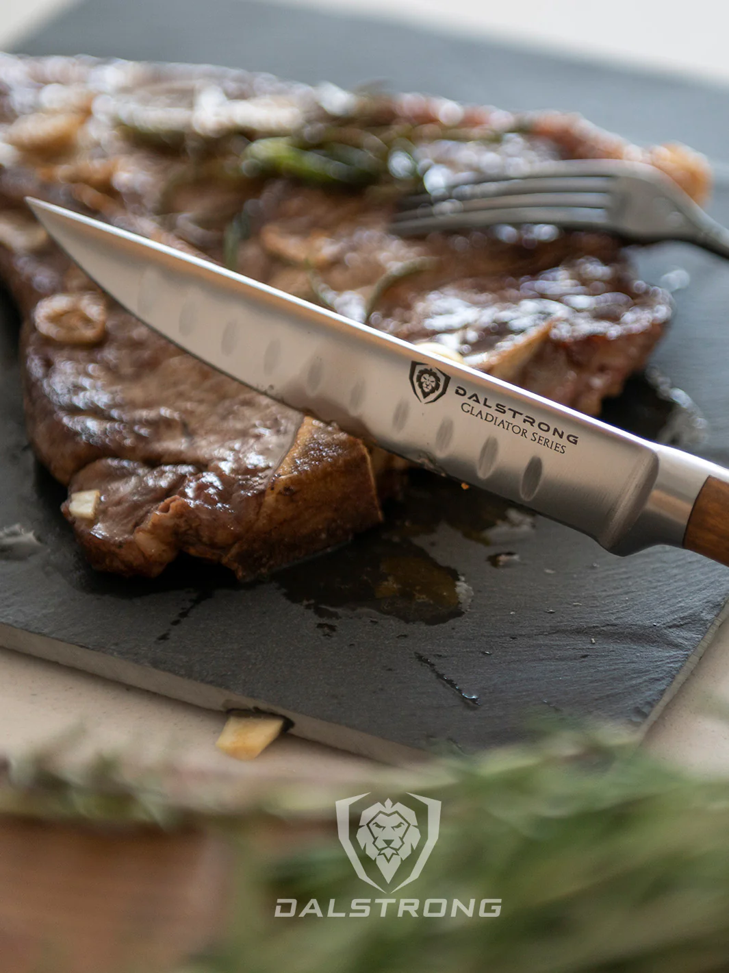 4-Piece Steak Knife Set 5" | Olive Wood Handle | Gladiator Series | Dalstrong © - Image 9