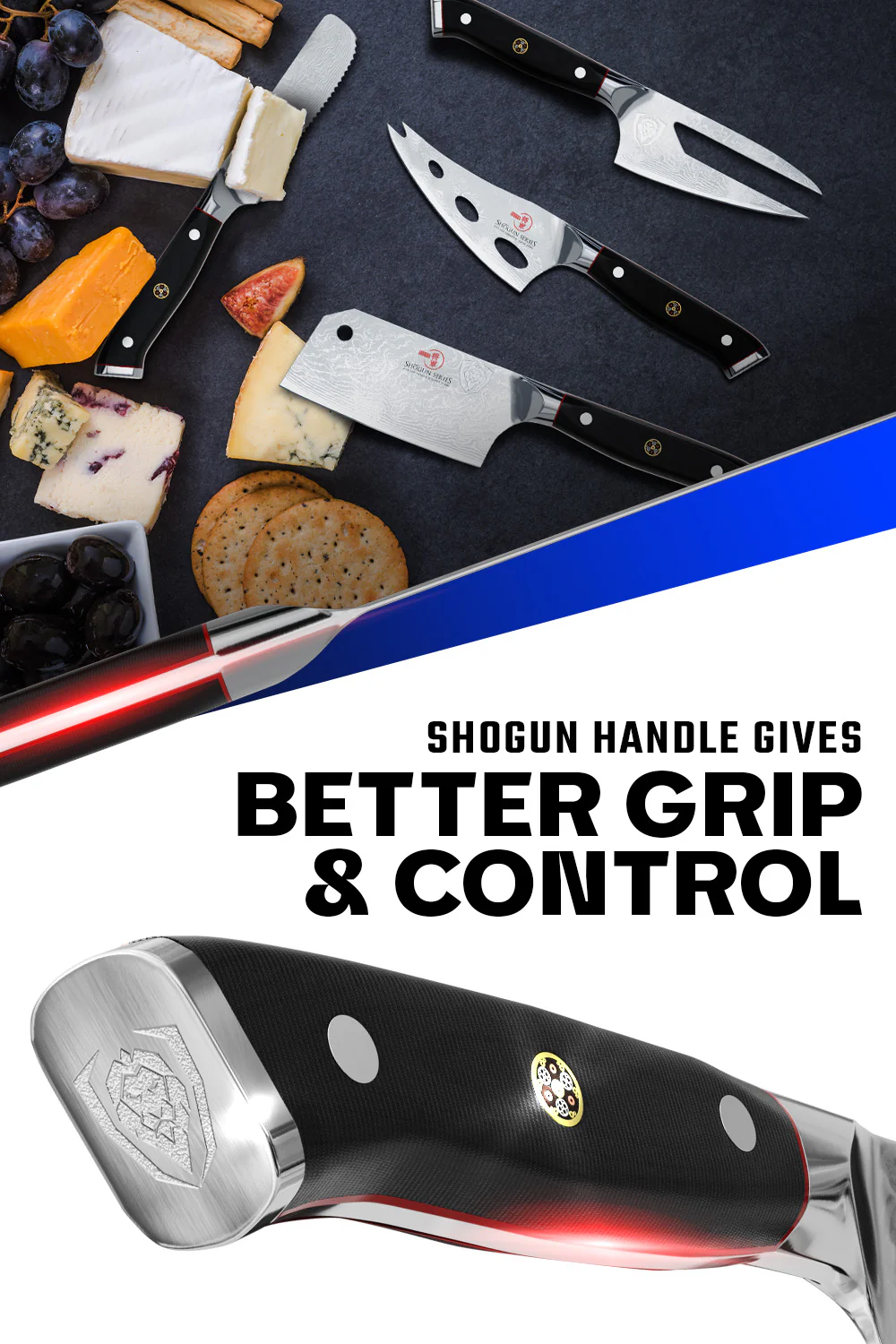 4-Piece Cheese Knife Set | Shogun Series ELITE | Dalstrong © - Image 4