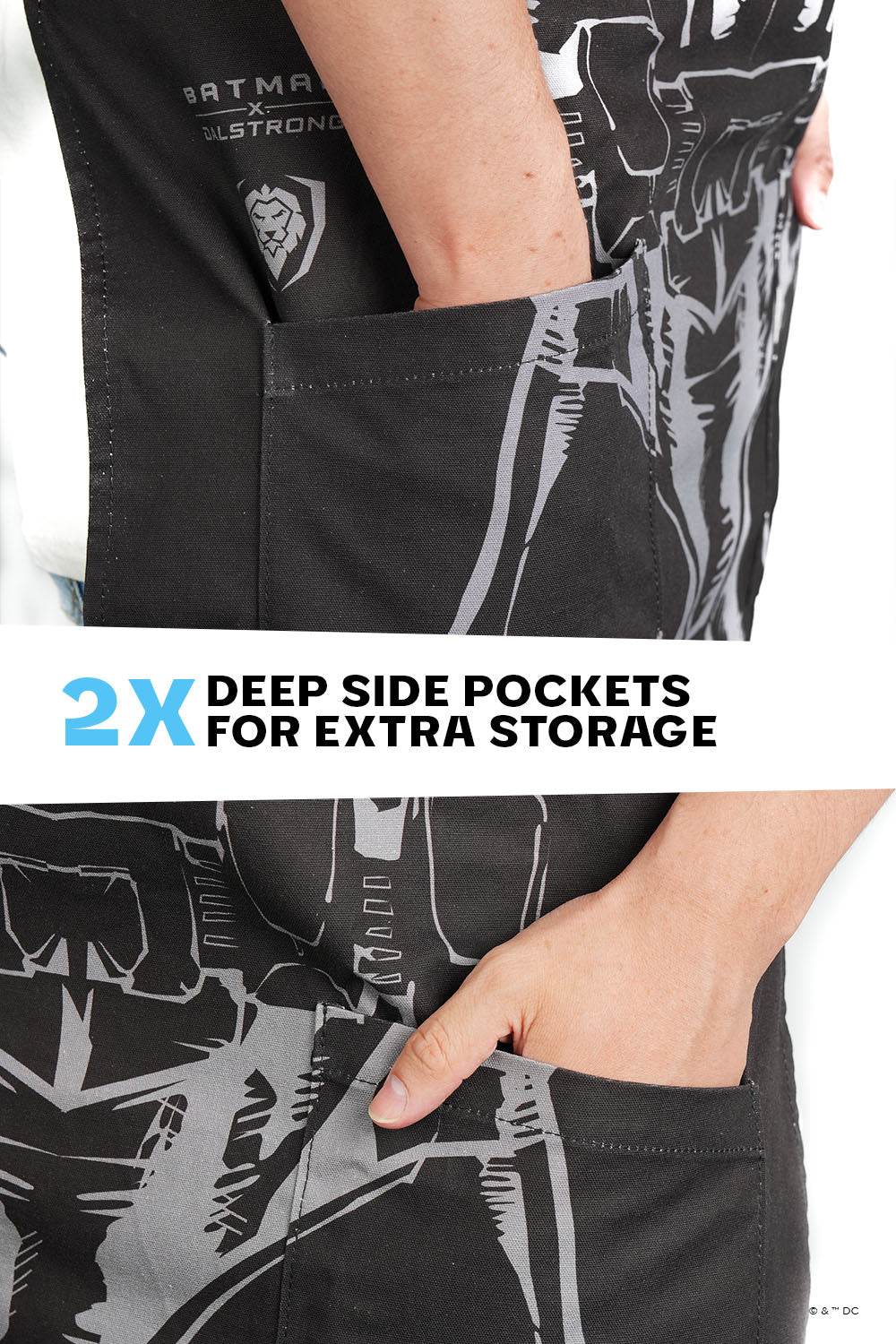 Chef's Apron | Batman™ Edition | Black Crusader | 100% Breathable Cotton | Dalstrong © - Image 4