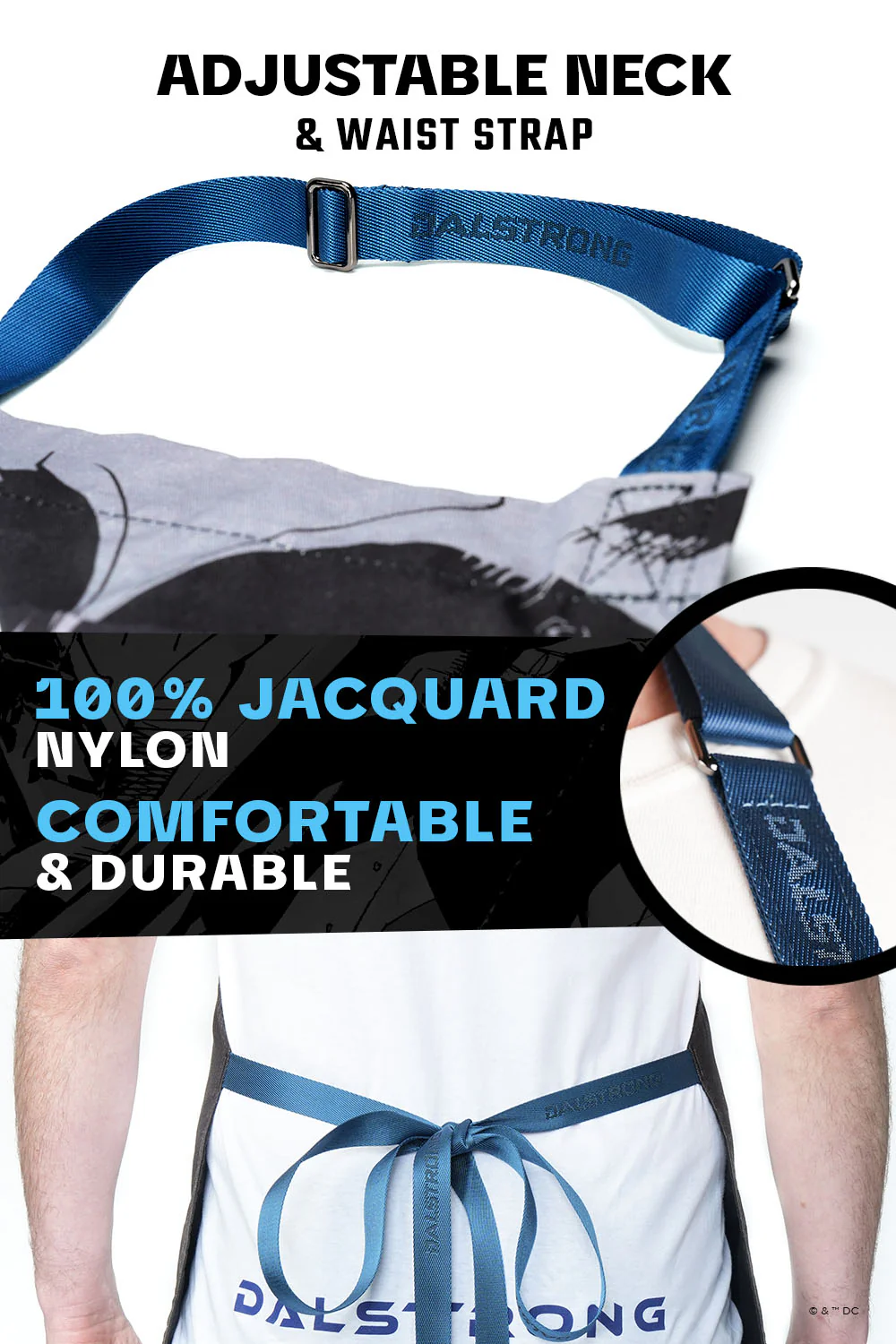 Chef's Apron | Batman™ Edition | Black Crusader | 100% Breathable Cotton | Dalstrong © - Image 6