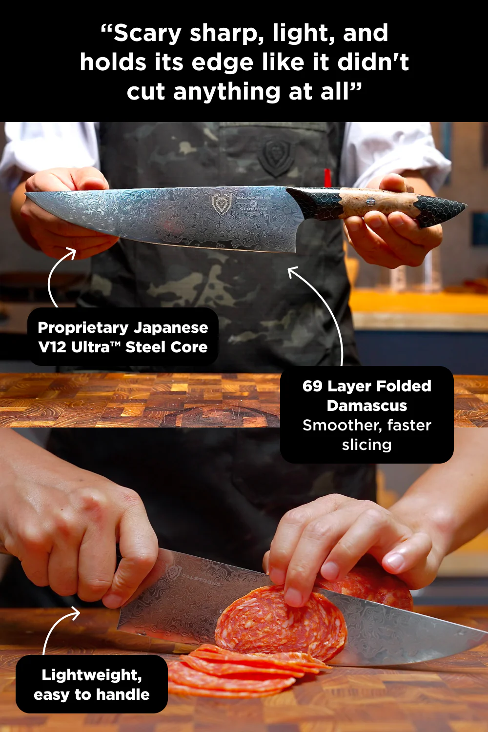 Chef Knife 9.5" | Scorpion Series Venom | Dalstrong © - Image 8