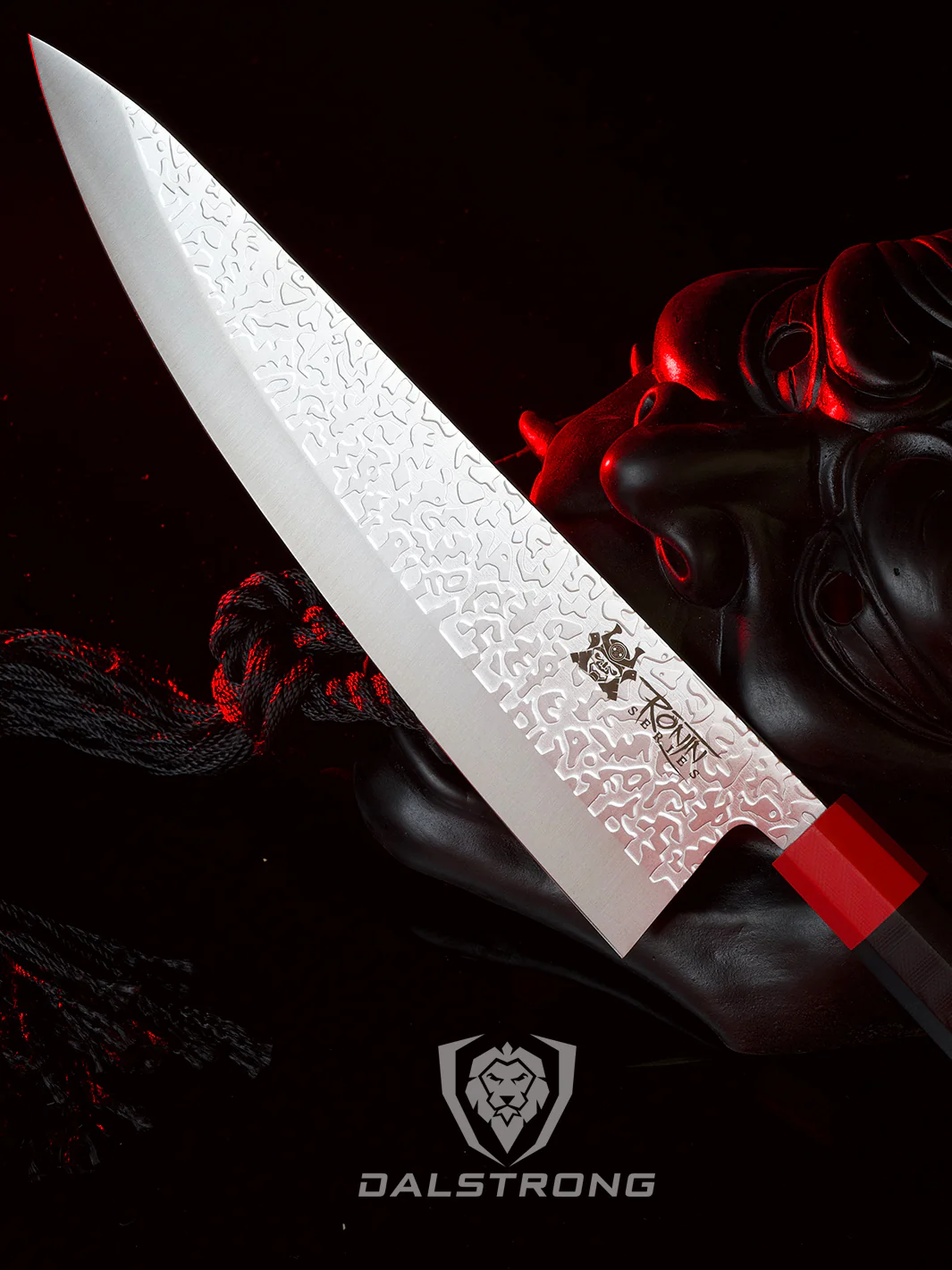 Chef Knife 9.5" | Double Bevel | Black Acacia Wood Sheath | Ronin Series | Dalstrong © - Image 7