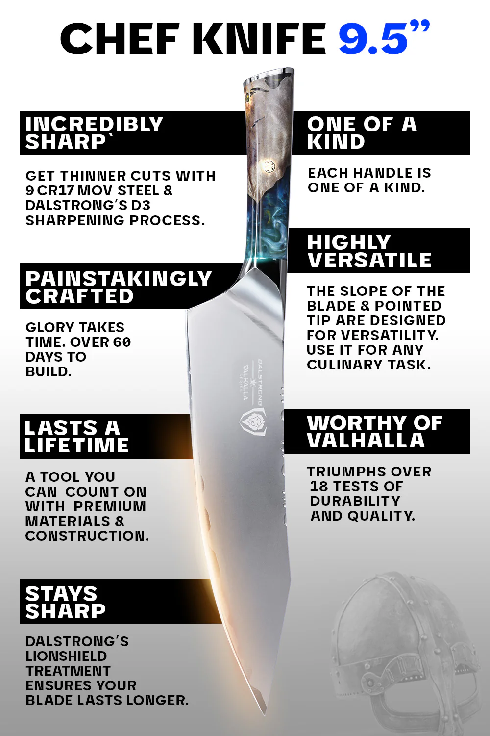 Chef's Knife 9.5" | Valhalla Series | Dalstrong © - Image 6