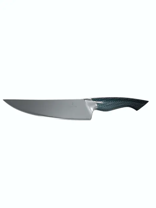 Chef's Knife 8" | Limited Edition | Blue Honeycomb Handle | Frost Fire Series Arctic Ocean Edition | NSF Certified | Dalstrong © - Image 2