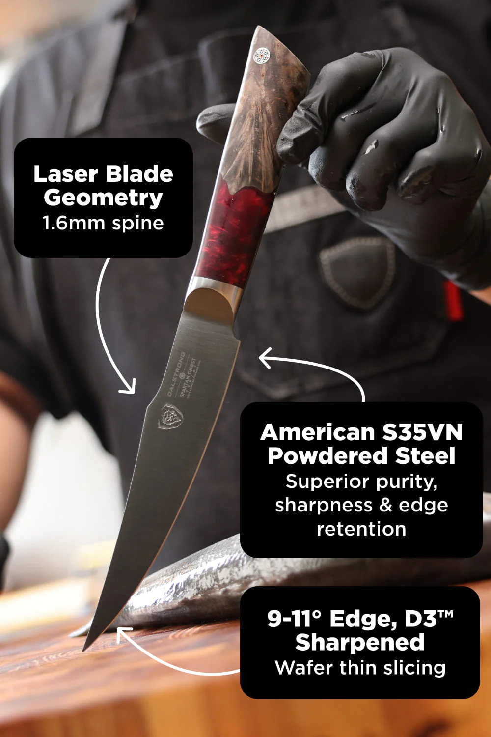 Curved Fillet Knife 6.5" | Spartan Ghost Series | Dalstrong © - Image 5