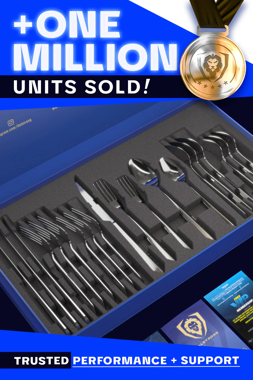20 Piece Service for 4 | Flatware Set | Silver | Dalstrong © - Image 6