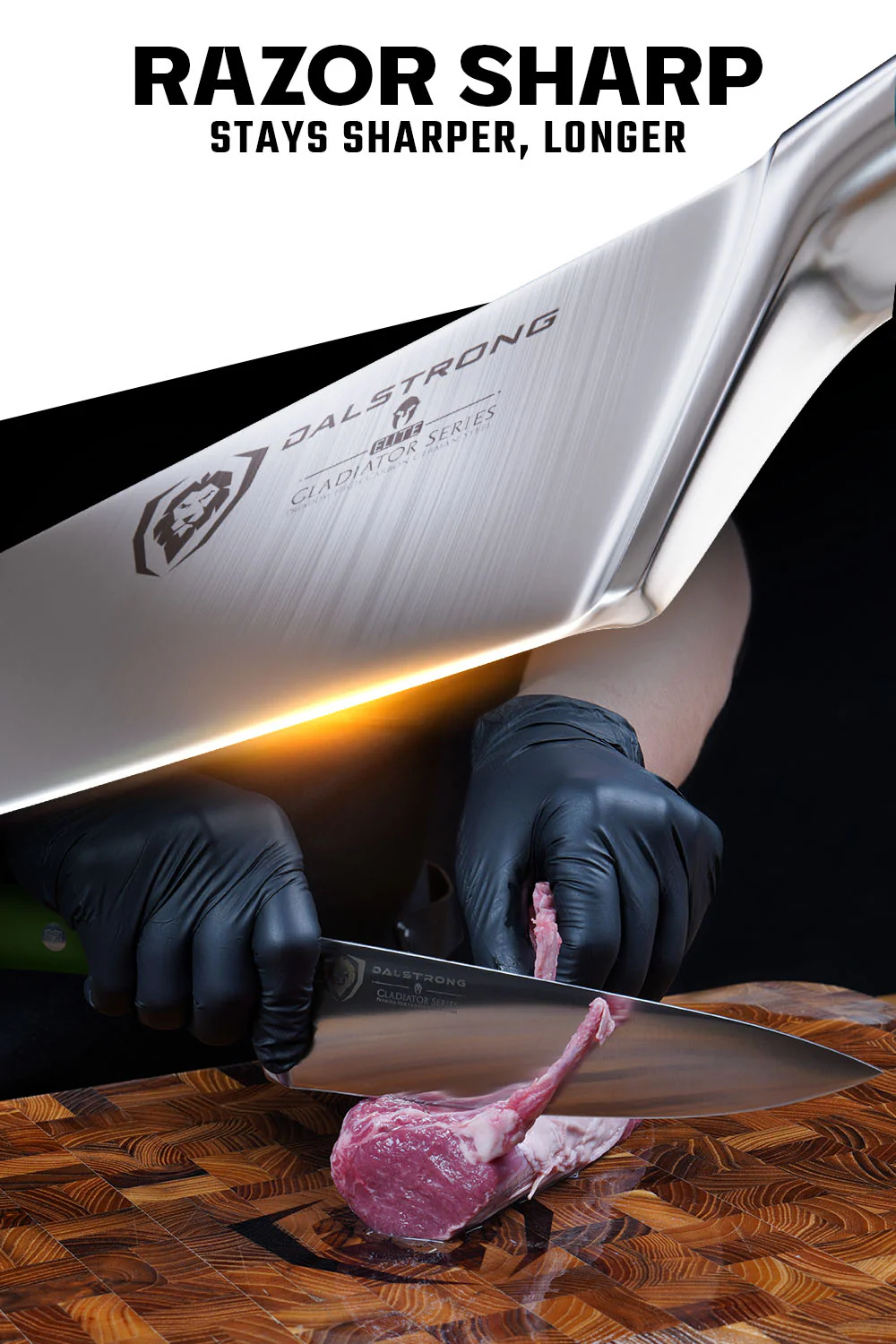 Chef's Knife 8" | Army Green Handle | Gladiator Series | NSF Certified | Dalstrong © - Image 3