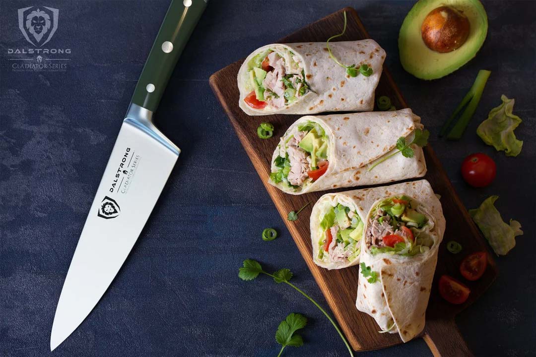 Chef's Knife 8" | Army Green Handle | Gladiator Series | NSF Certified | Dalstrong © - Image 8