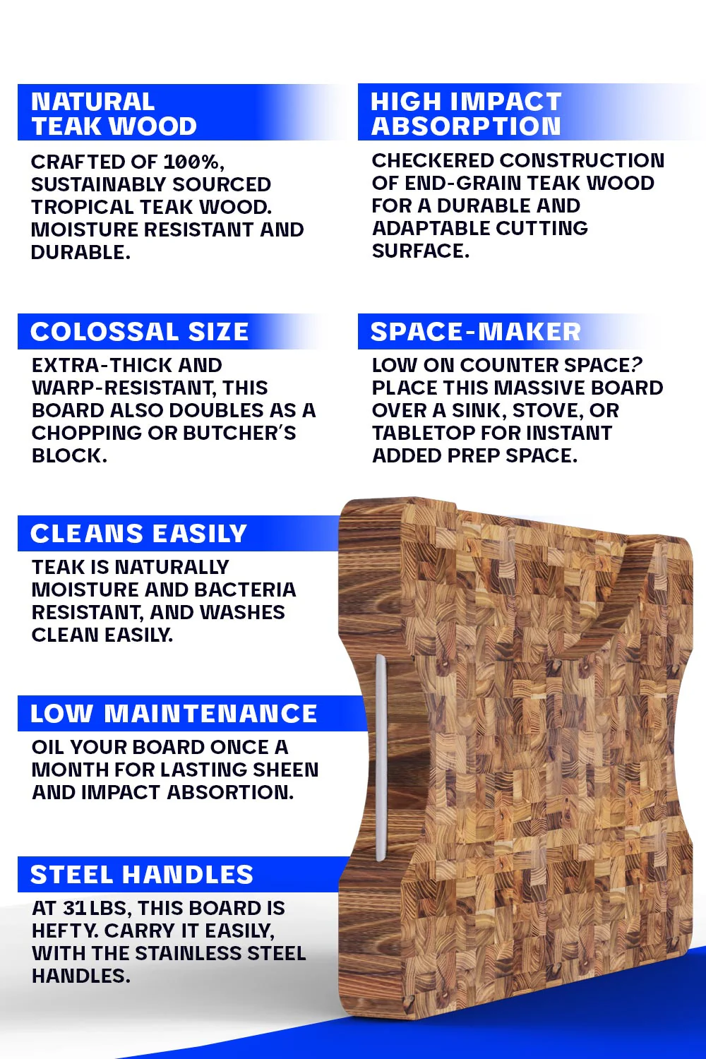 Lionswood Colossal | Teak Cutting Board | Dalstrong © - Image 6