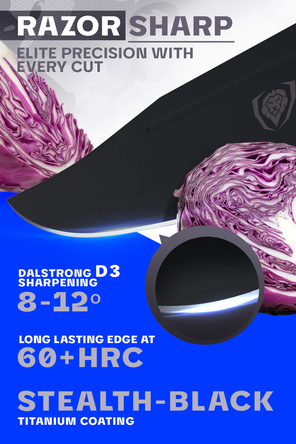 Chef's Knife 8" | Delta Wolf Series | Dalstrong © - Image 3