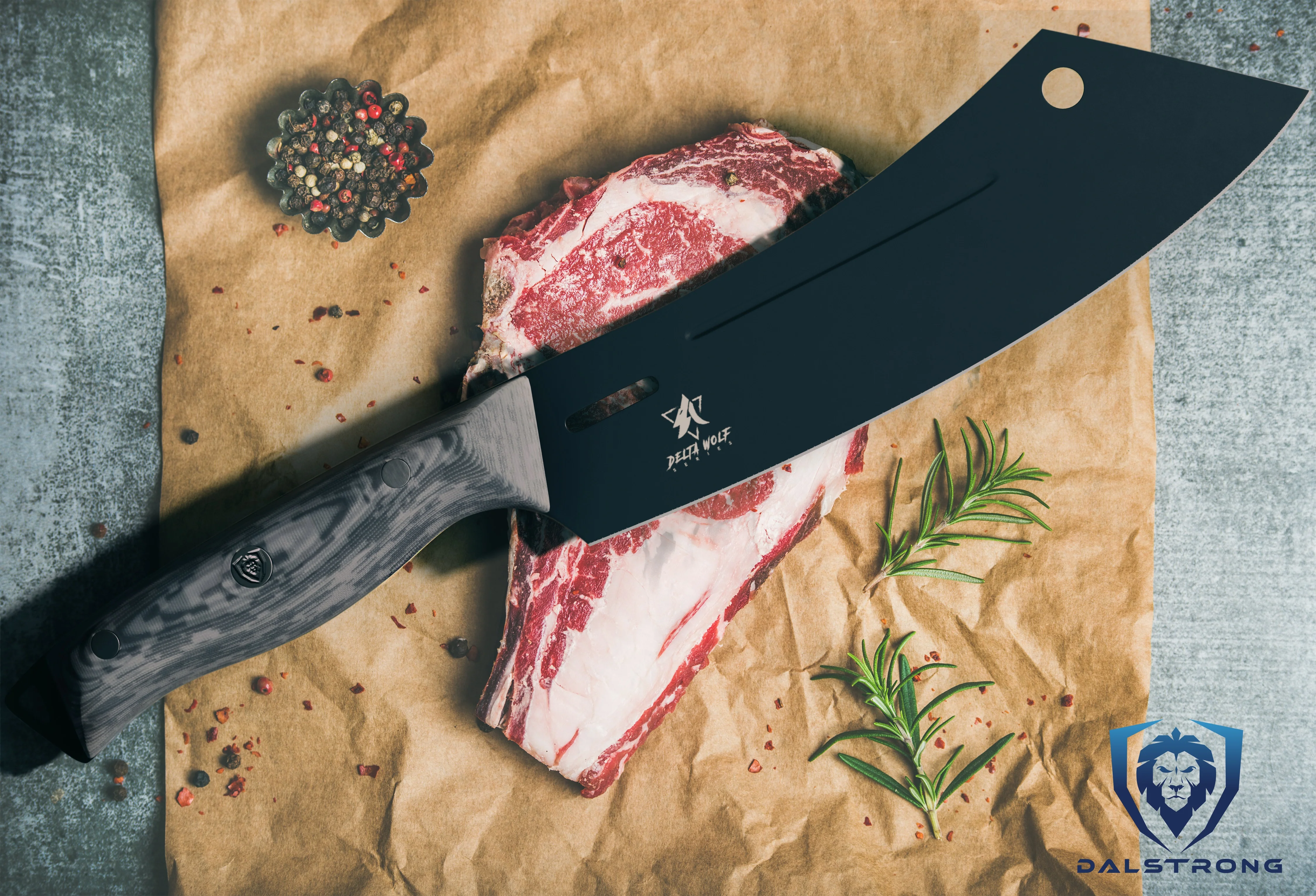 Chef & Cleaver Hybrid Knife 8" | Crixus | Delta Wolf Series | Dalstrong © - Image 10
