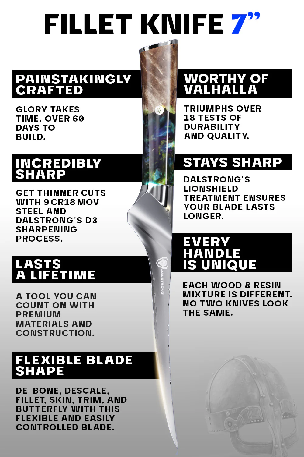 Fillet Knife 7" | Valhalla Series | Dalstrong © - Image 5