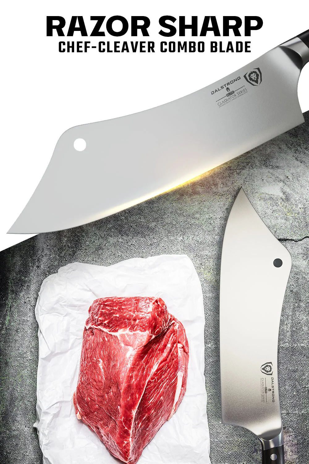 Chef & Cleaver Hybrid Knife 12" | Crixus | Gladiator Series | Dalstrong © - Image 3