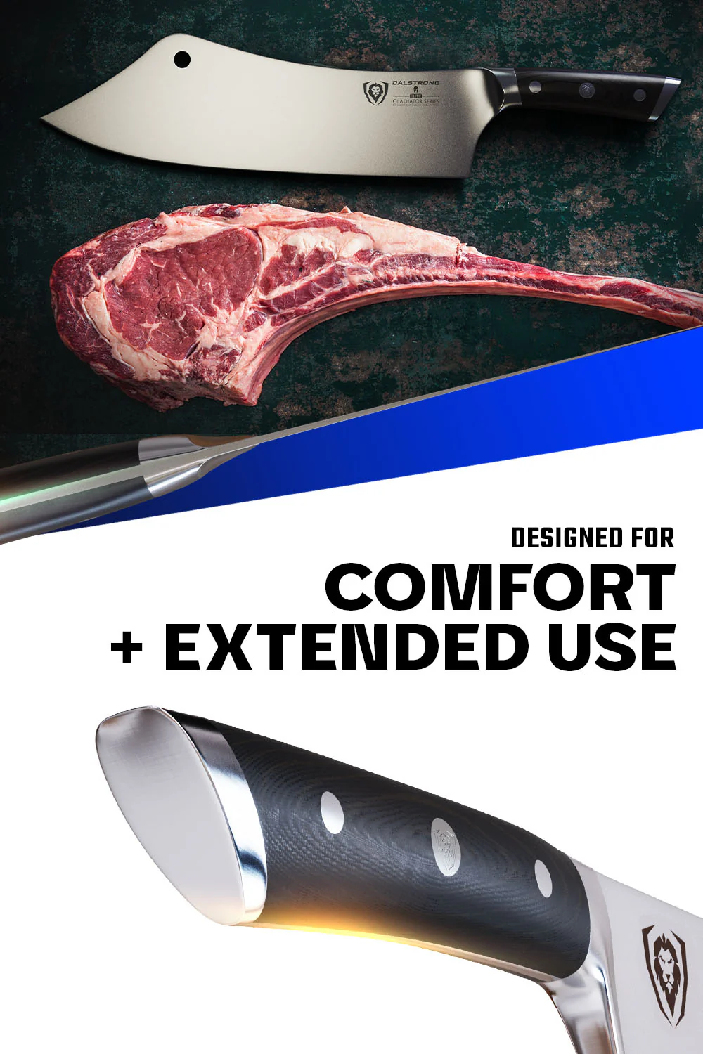 Chef & Cleaver Hybrid Knife 12" | Crixus | Gladiator Series | Dalstrong © - Image 5