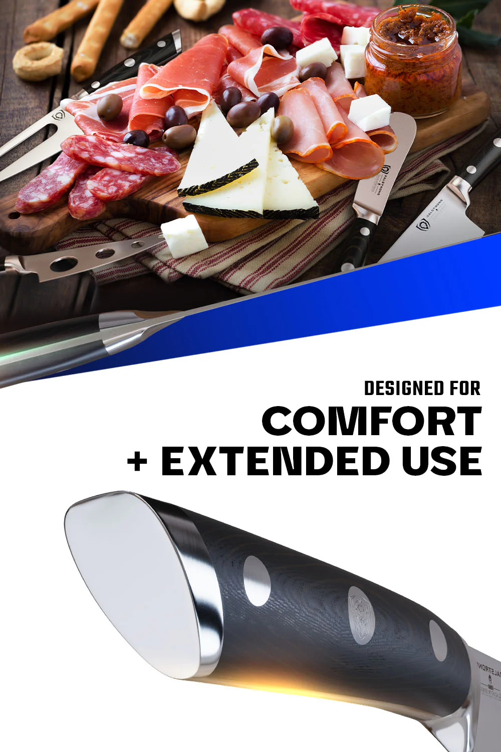4-Piece Charcuterie & Cheese Knife Set | Gladiator Series | NSF Certified | Dalstrong © - Image 5