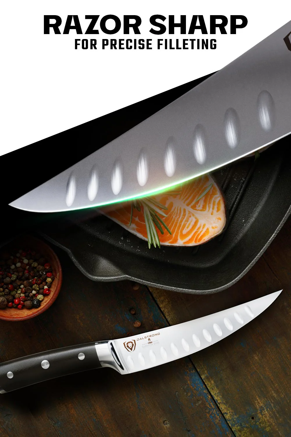 Curved Fillet Knife 6" | Gladiator Series | NSF Certified | Dalstrong © - Image 3
