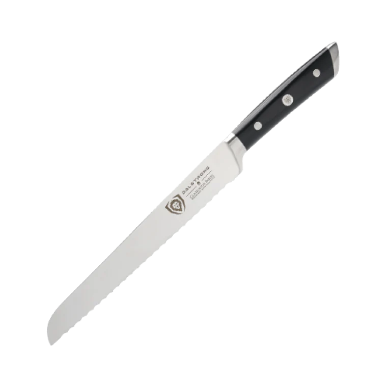 Gladiator Series Essentials | 8" Chef's Knife + 3.5" Paring Knife + 10" Serrated Bread Knife + Lionswood Teak Cutting Board - Image 12