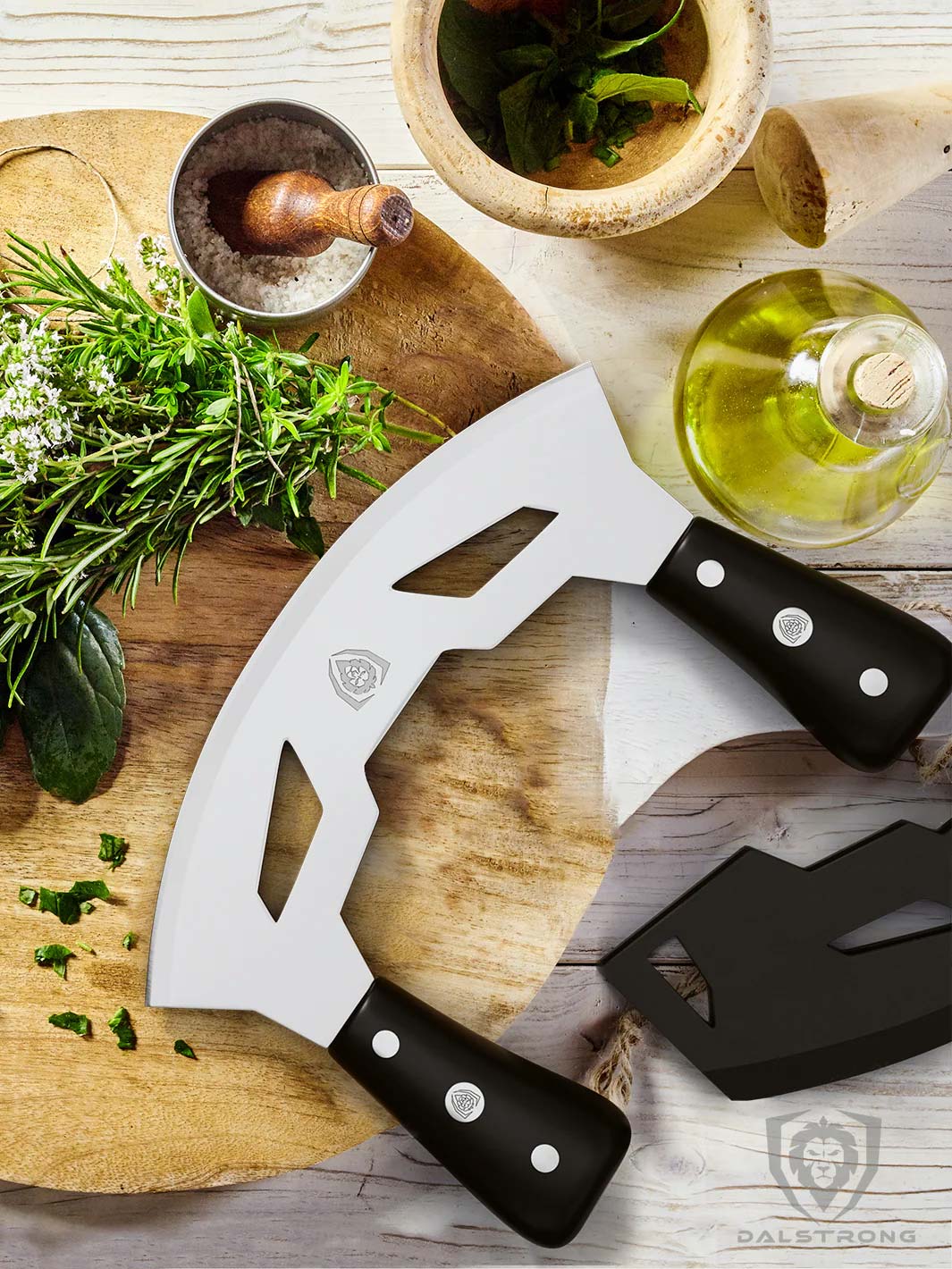 Mezzaluna Knife 8.5" | ABS Handles | Gladiator Series | Dalstrong © - Image 11