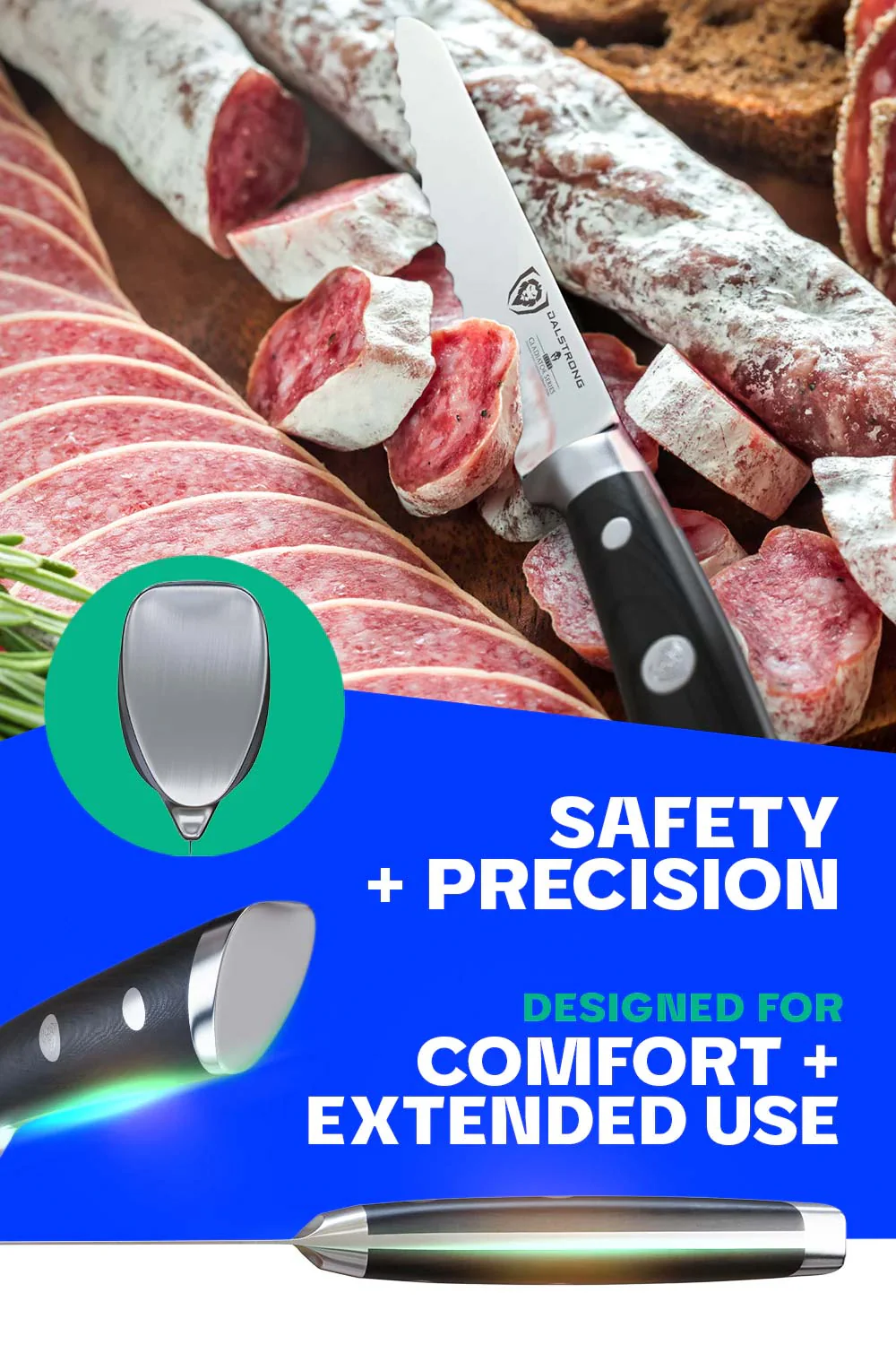 Serrated Utility Knife 5.5" | Gladiator Series | NSF Certified | Dalstrong © - Image 6