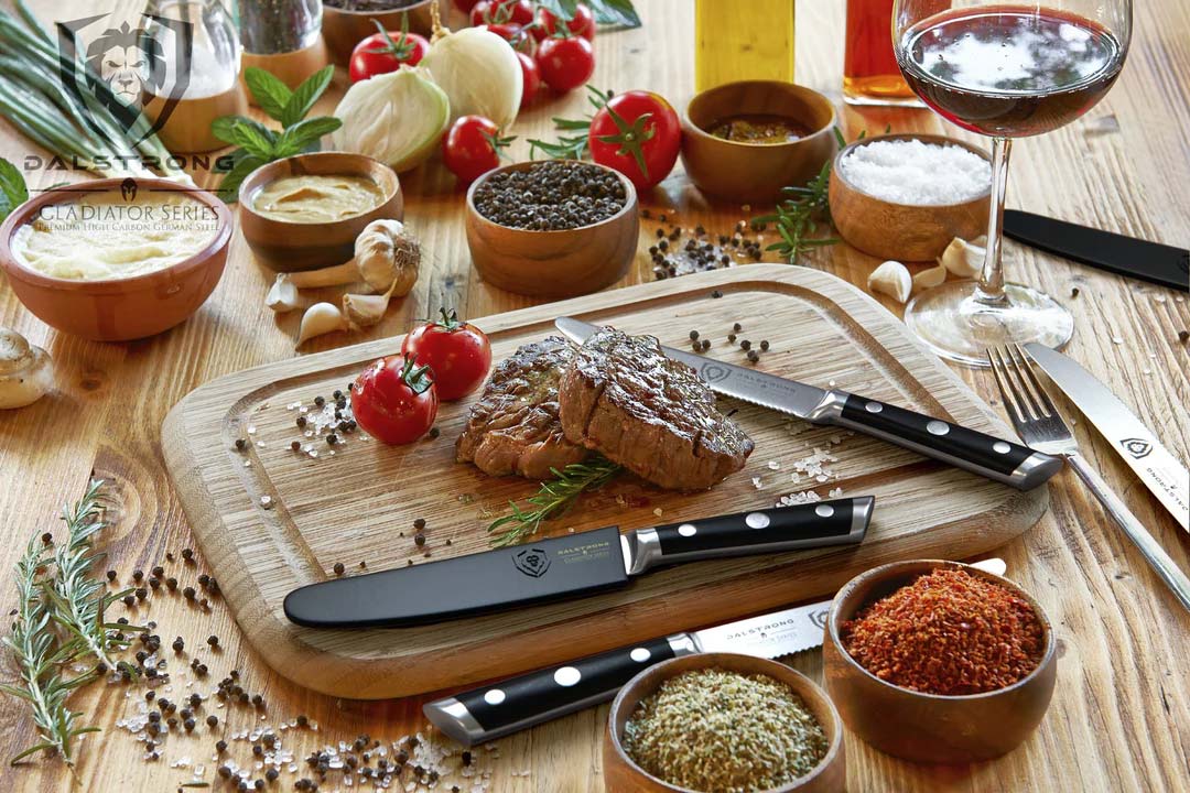 4-Piece Serrated Steak Knife Set | Gladiator Series | NSF Certified | Dalstrong © - Image 9