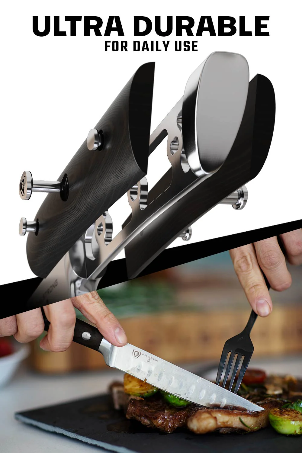 4-Piece Straight-Edge Steak Knife Set | Gladiator Series | NSF Certified | Dalstrong © - Image 4