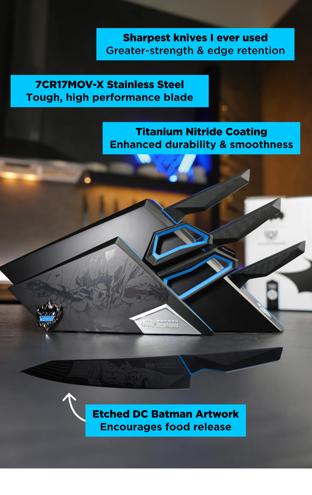 Knife Block Set 4-Piece | BATMAN™ Edition | Dalstrong © - Image 14