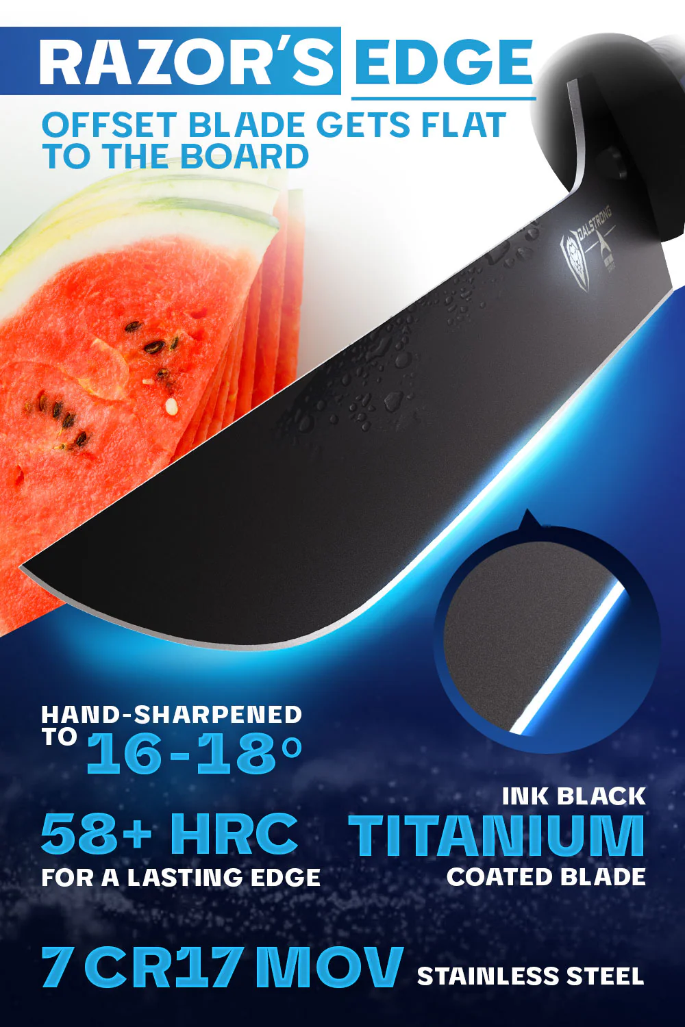 Offset Slicing & Carving Knife 10" | Night Shark Series | NSF Certified | Dalstrong © - Image 2