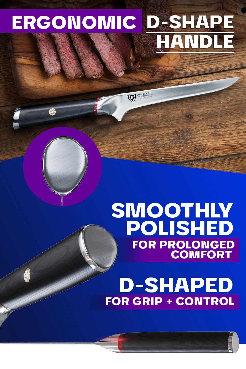 Straight-Edged Boning Knife 6" | Phantom Series | Dalstrong © - Image 6
