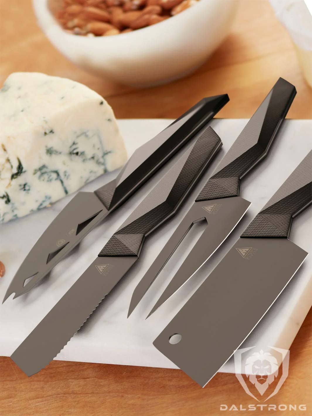 4-Piece Cheese Knife Set | Shadow Black Series | NSF Certified | Dalstrong © - Image 12