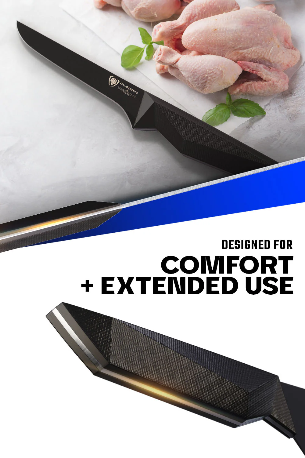 Straight Boning Knife 6" | Shadow Black Series | NSF Certified | Dalstrong © - Image 5