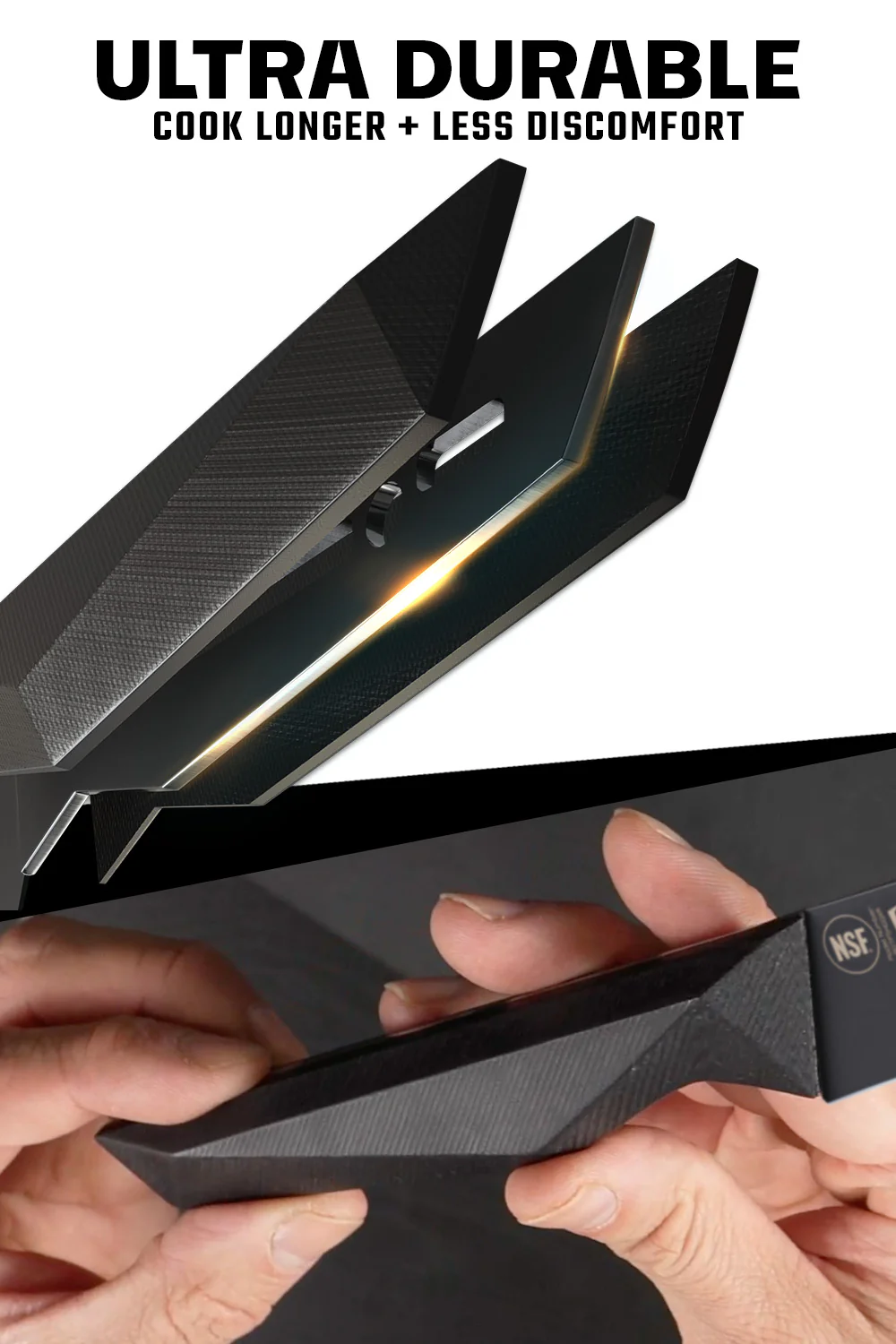 Chef & Cleaver Hybrid 'Barong' Knife 7" | Shadow Black Series | NSF Certified | Dalstrong © - Image 4