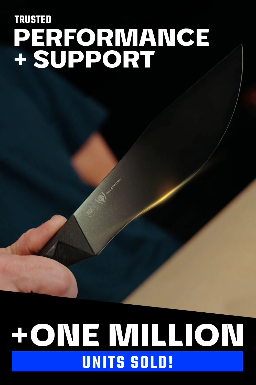 Chef & Cleaver Hybrid 'Barong' Knife 7" | Shadow Black Series | NSF Certified | Dalstrong © - Image 7