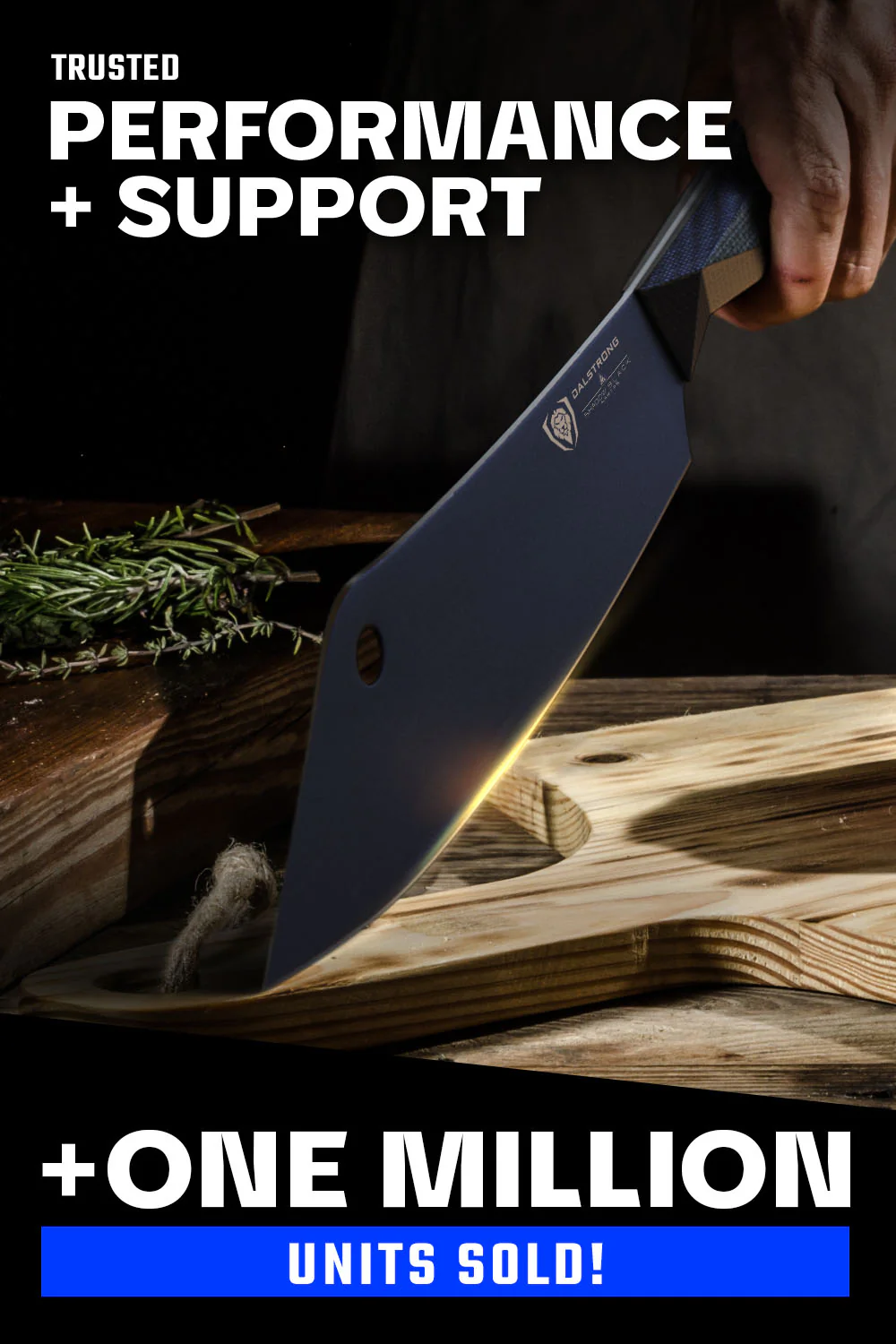 Cleaver Hybrid Chef's Knife 8" | Crixus | NSF Certified | Shadow Black Series | Dalstrong © - Image 7