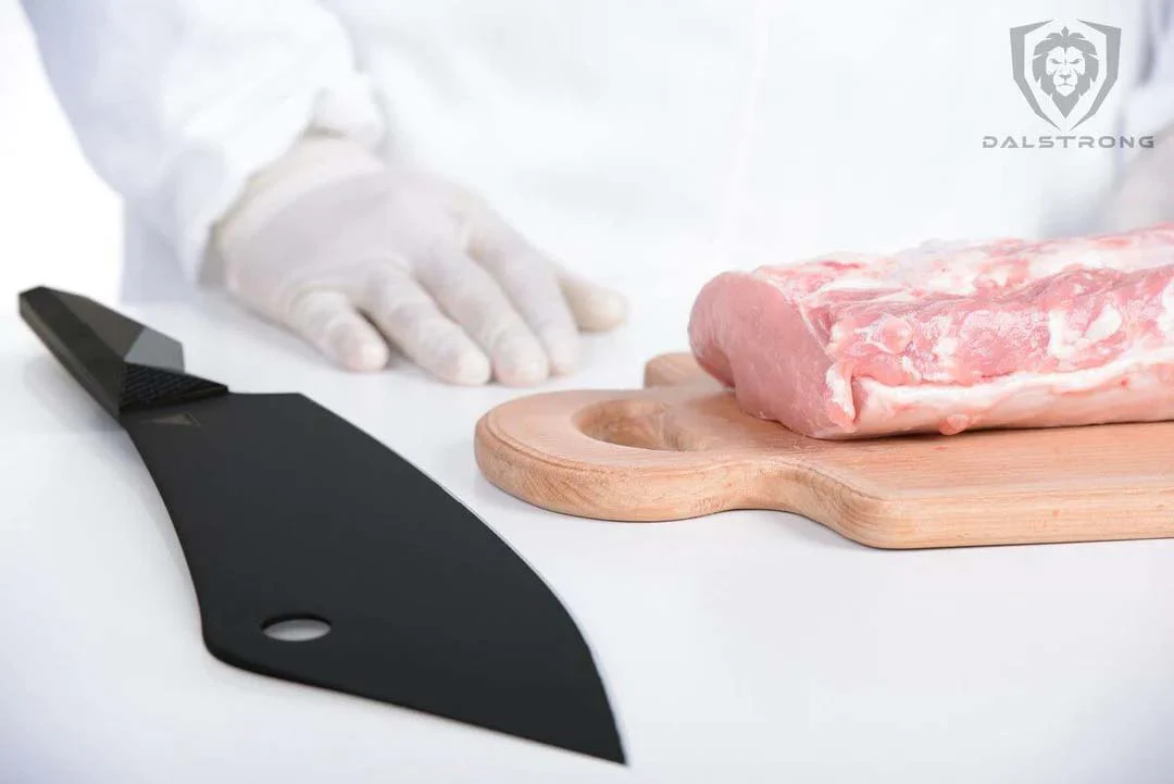 Cleaver Hybrid Chef's Knife 8" | Crixus | NSF Certified | Shadow Black Series | Dalstrong © - Image 8