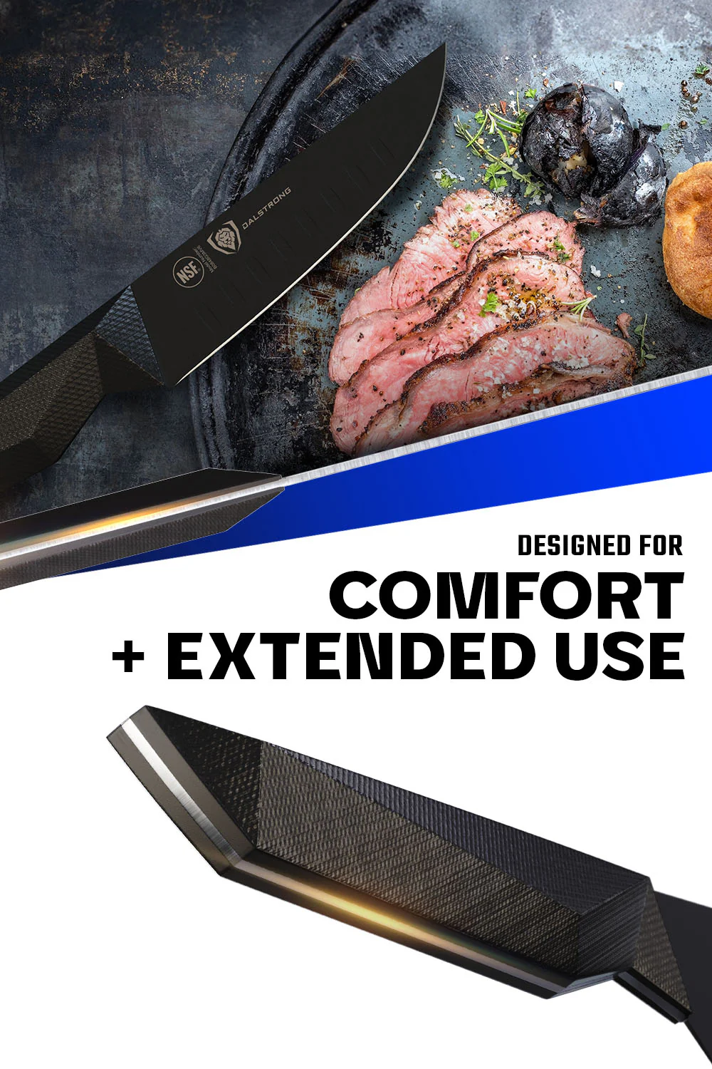 4-Piece Steak Knife Set | Shadow Black Series | NSF Certified | Dalstrong © - Image 5
