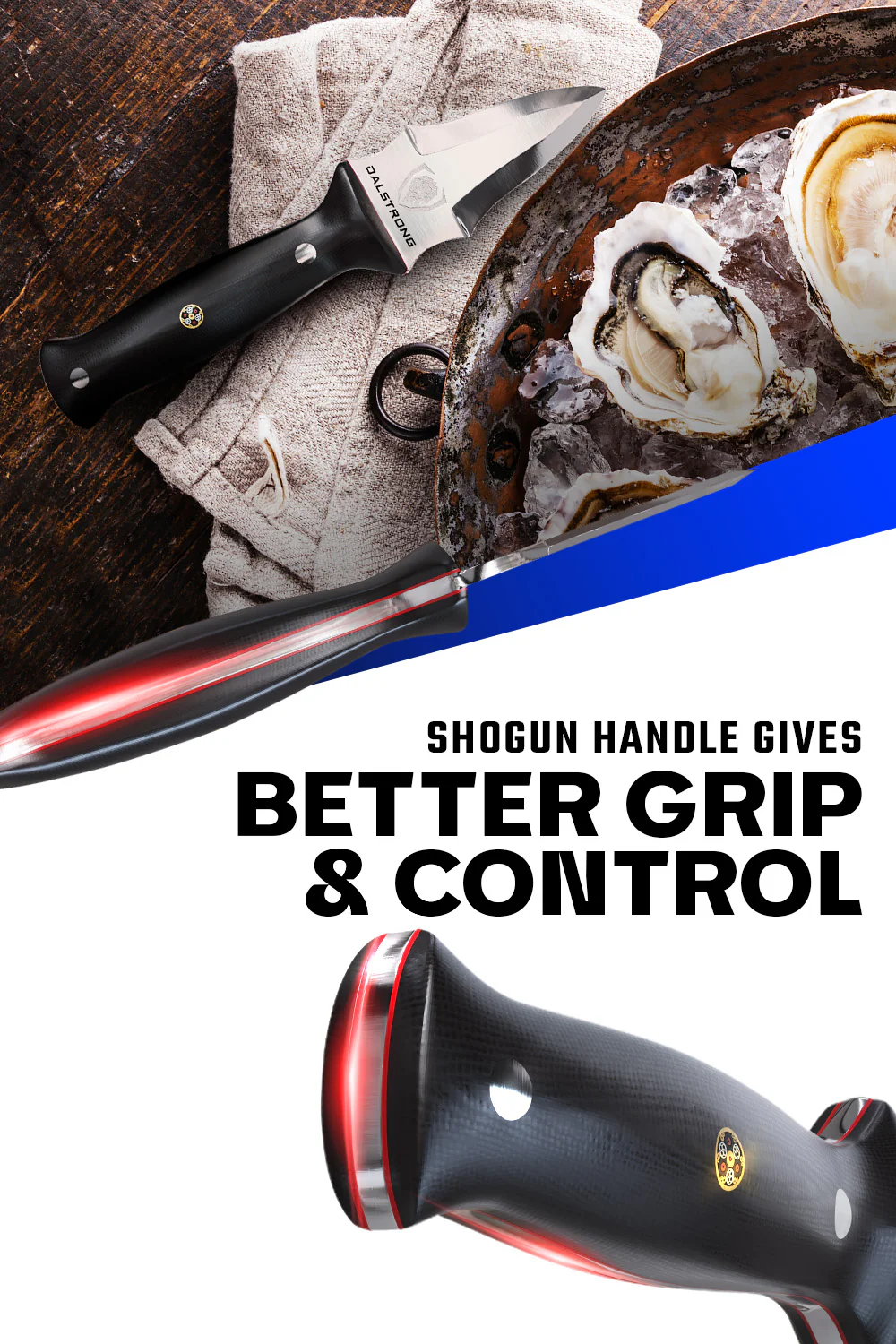 Professional Oyster & Clam Shucking Knife 3.5" | Shogun Series ELITE | Dalstrong © - Image 4