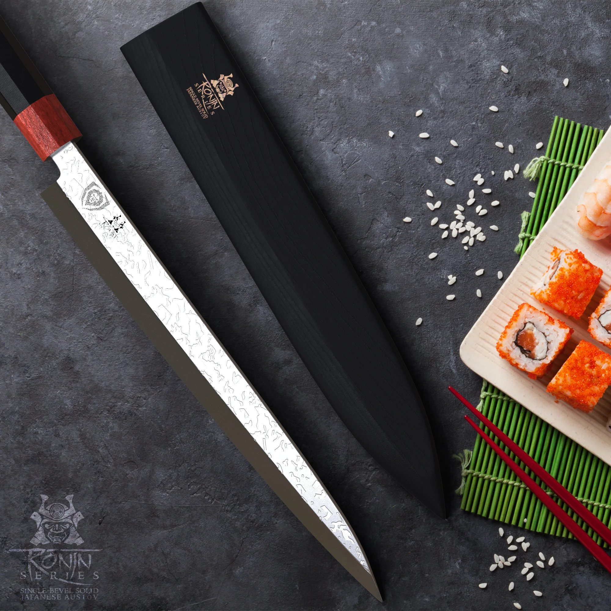 Yanagiba & Sushi Knife 10.5" | Single Bevel | Ronin Series | Dalstrong © - Image 7