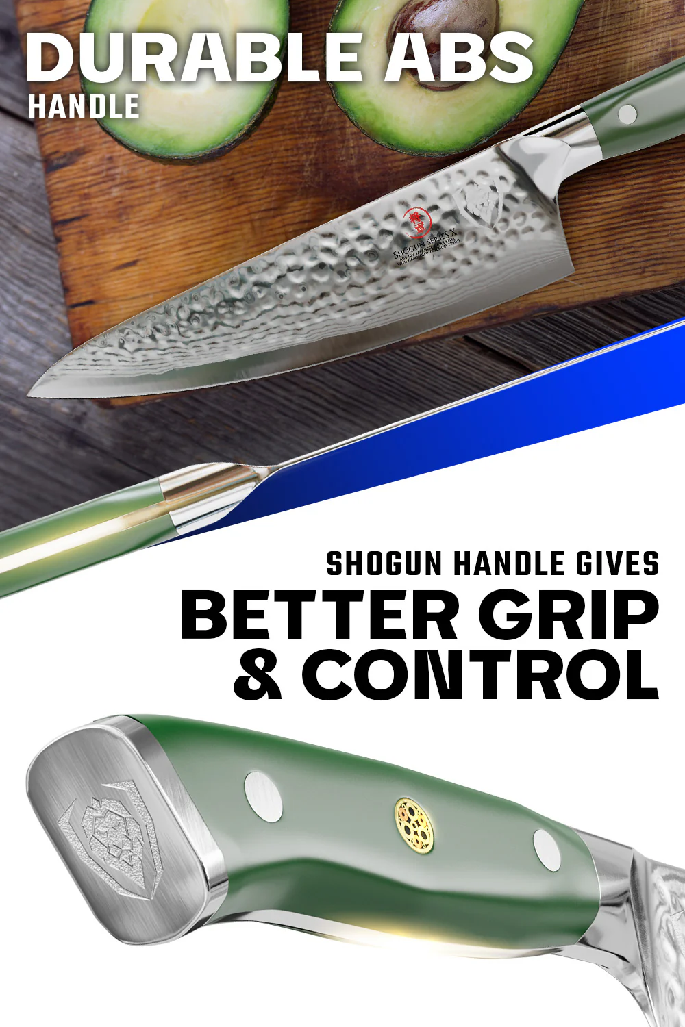 Chef's Knife 8" | Army Green Handle | Shogun Series X | Dalstrong © - Image 5