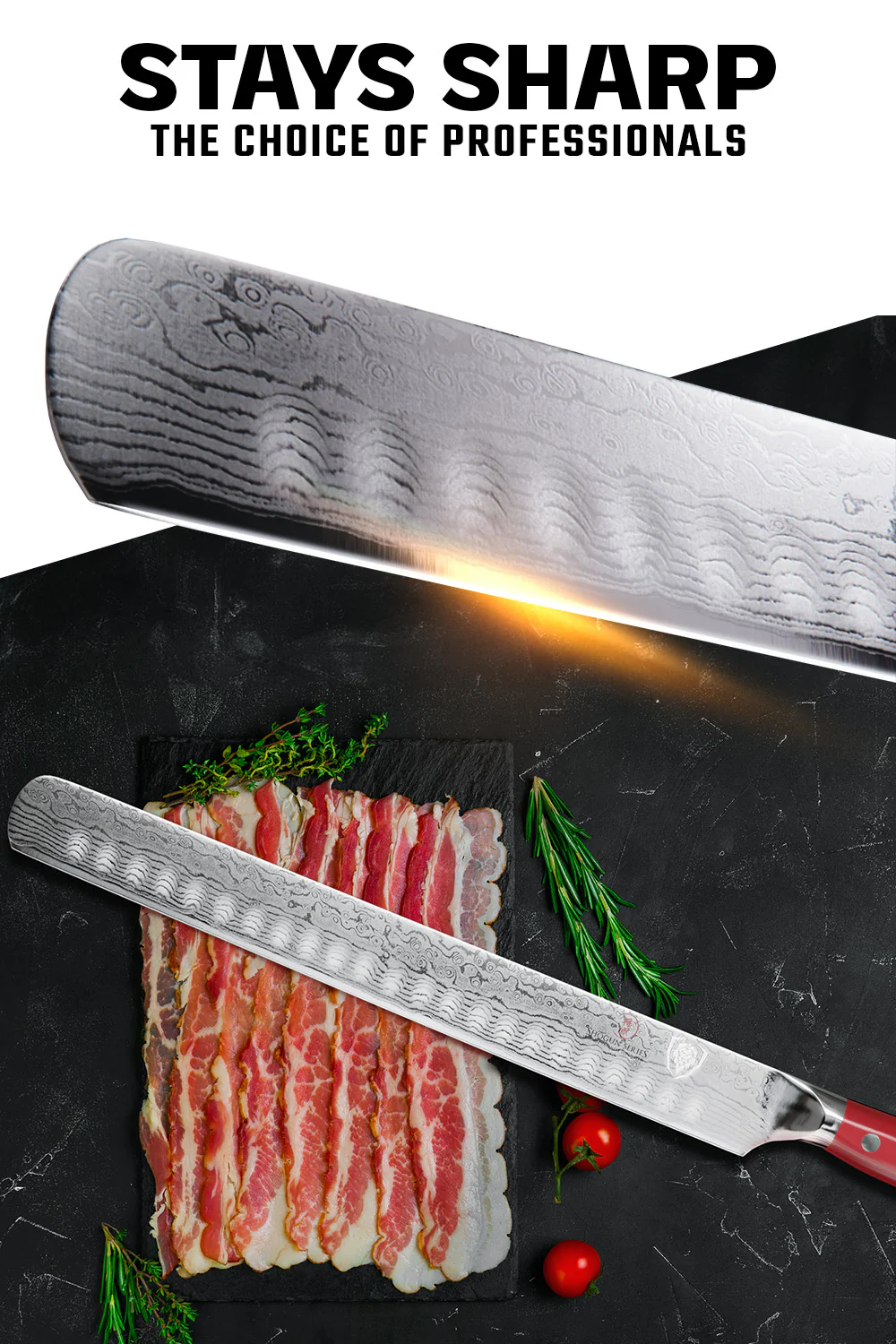Slicing Carving Knife 12" | Crimson Red ABS Handle | Shogun Series | Dalstrong © - Image 2