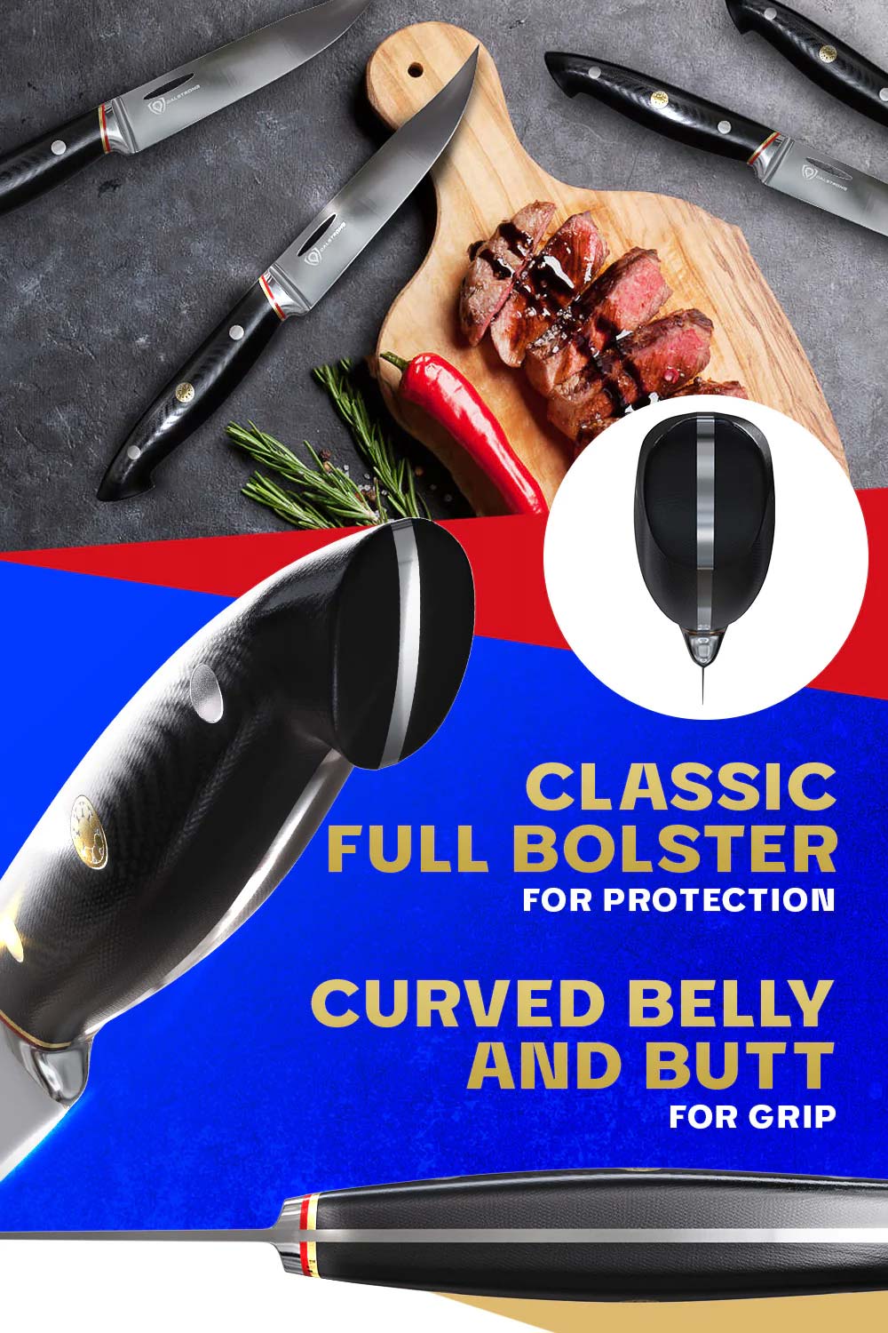 Steak Knife Set - 4 Piece | 5" Blade | Centurion Series | Dalstrong © - Image 5