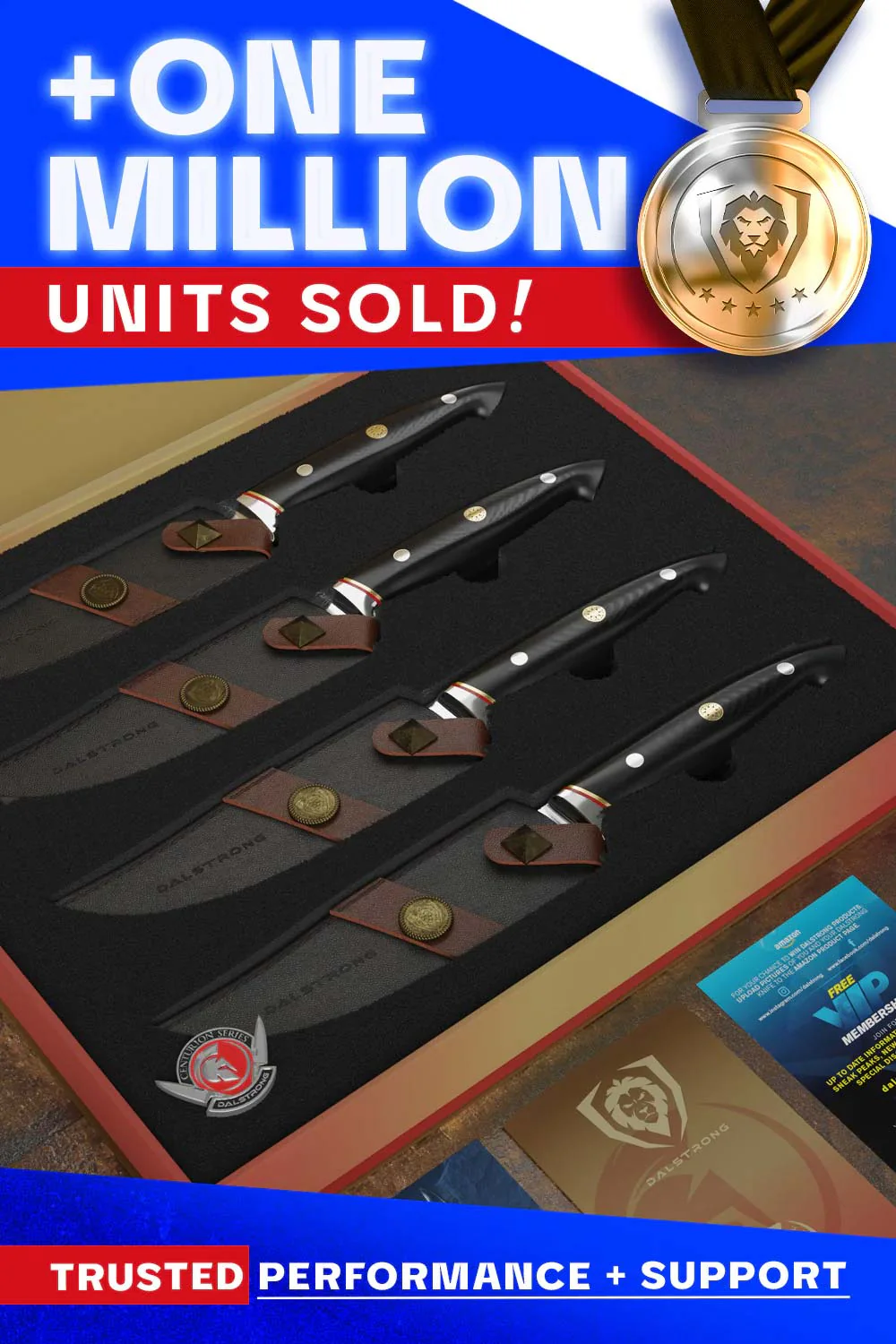 Steak Knife Set - 4 Piece | 5" Blade | Centurion Series | Dalstrong © - Image 6