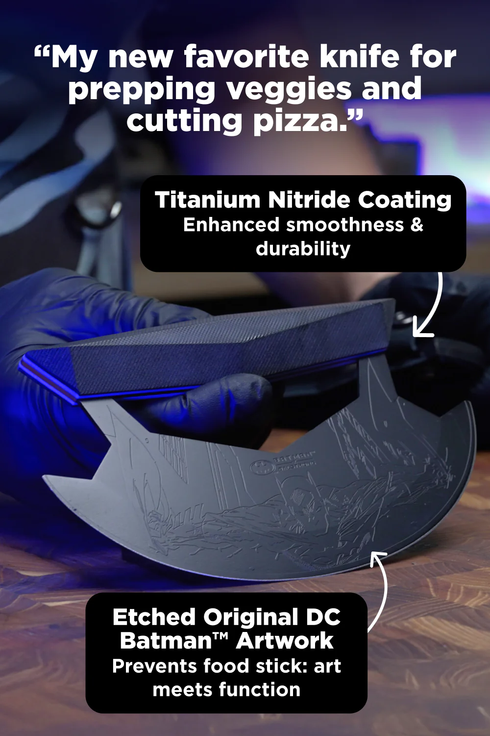 The Batman™ Bundle | 8" Chef Knife + 4" Paring Knife + 7" Ulu Knife - Image 12