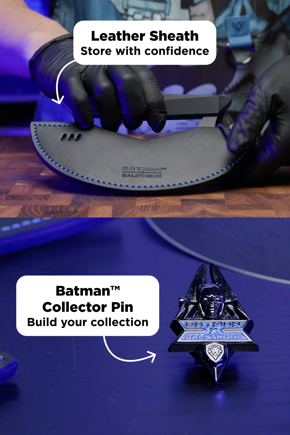 The Batman™ Bundle | 8" Chef Knife + 4" Paring Knife + 7" Ulu Knife - Image 13