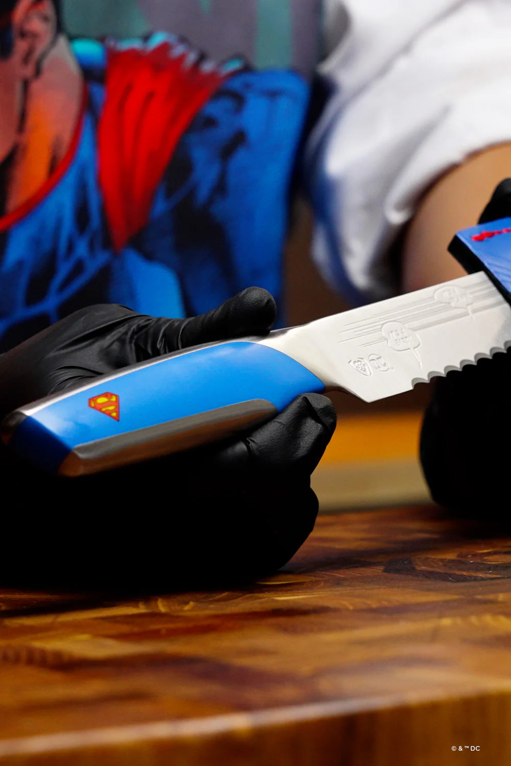 The Superman™ Bundle | 8" Chef Knife + 3.75" Paring Knife + 8" Serrated Bread Knife + Chef's Apron - Image 11